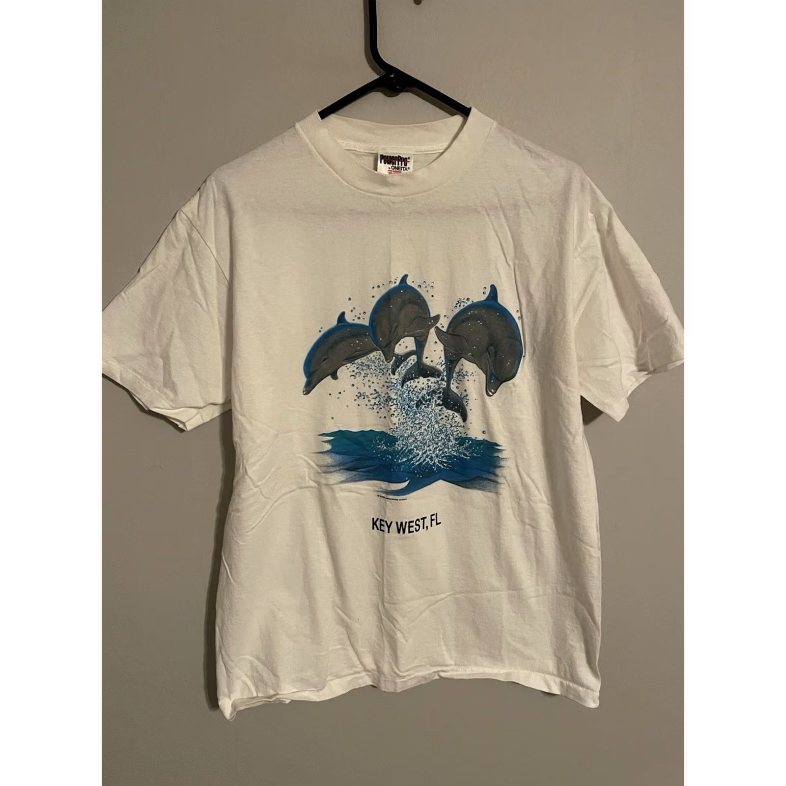 Vintage VINTAGE 90s Key West Florida Dolphins Global Impressions T-Shirt Adult Large White Nike? Size US L / EU 52-54 / 3 - 2 Thumbnail