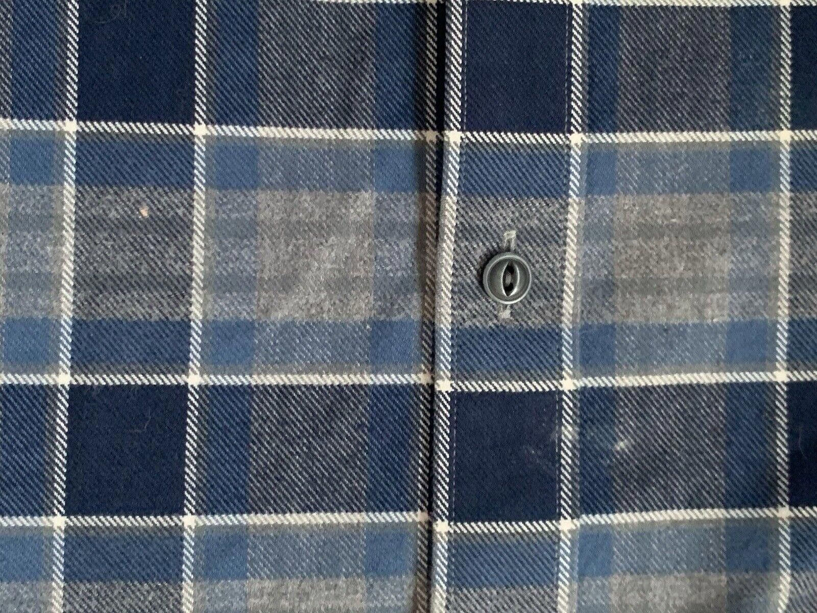 UNTUCKit Untuckit Men Plaid Gray Blue Long Sleeve Flannel Size US L / EU 52-54 / 3 - 12 Thumbnail