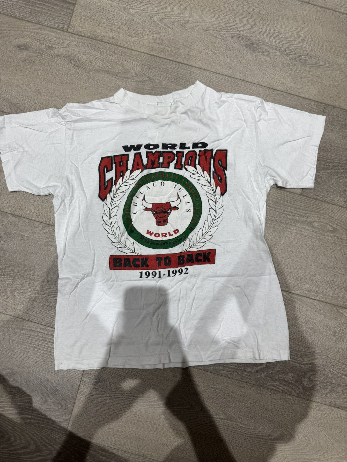 NBA × Vintage Insane Vintage Chicago Bulls Championship “Back-to-back” Tee Size US L / EU 52-54 / 3 - 1 Thumbnail