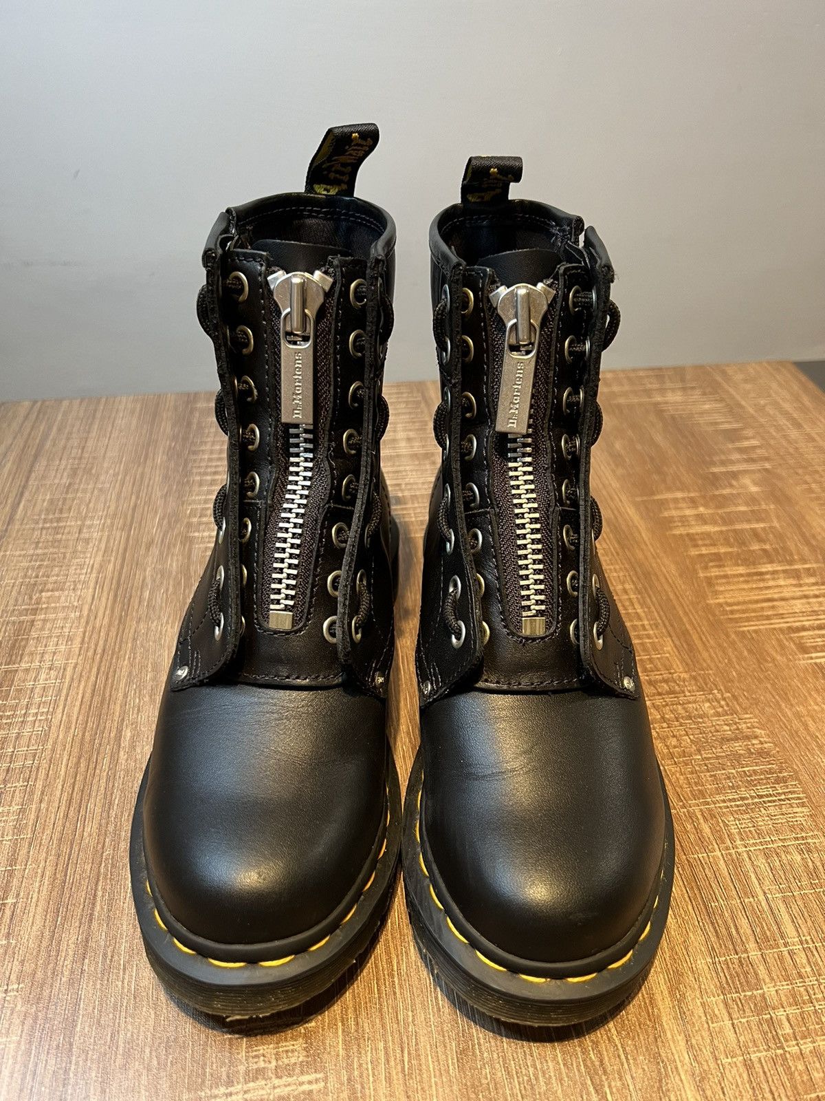 Dr. Martens Dr. Martens Doc 1460 Twin Zip Combat Boots Womens Size 6 Size US 6 / IT 36 - 3 Thumbnail