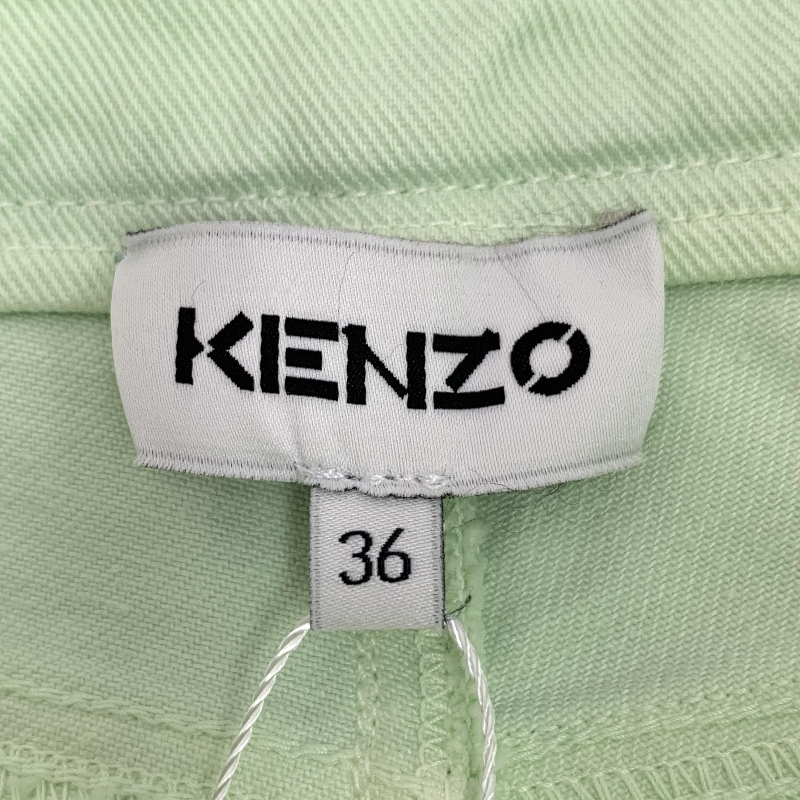 Kenzo Kenzo Light Green Denim Skirt (Size XS) Size 25" / US 0 / IT 36 - 5 Thumbnail