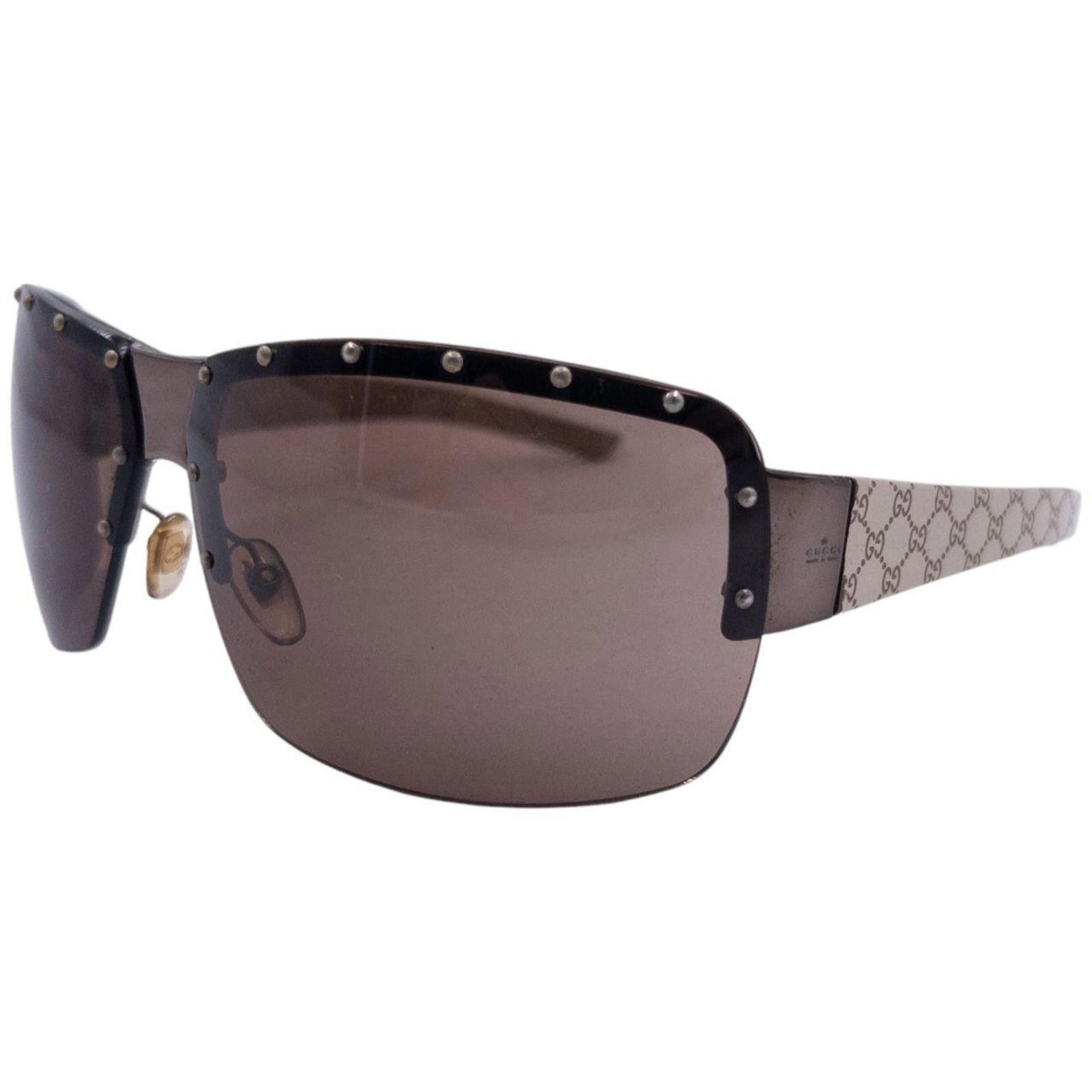 Gucci Vintage Gucci Monogram Sunglasses Size ONE SIZE - 1 Thumbnail