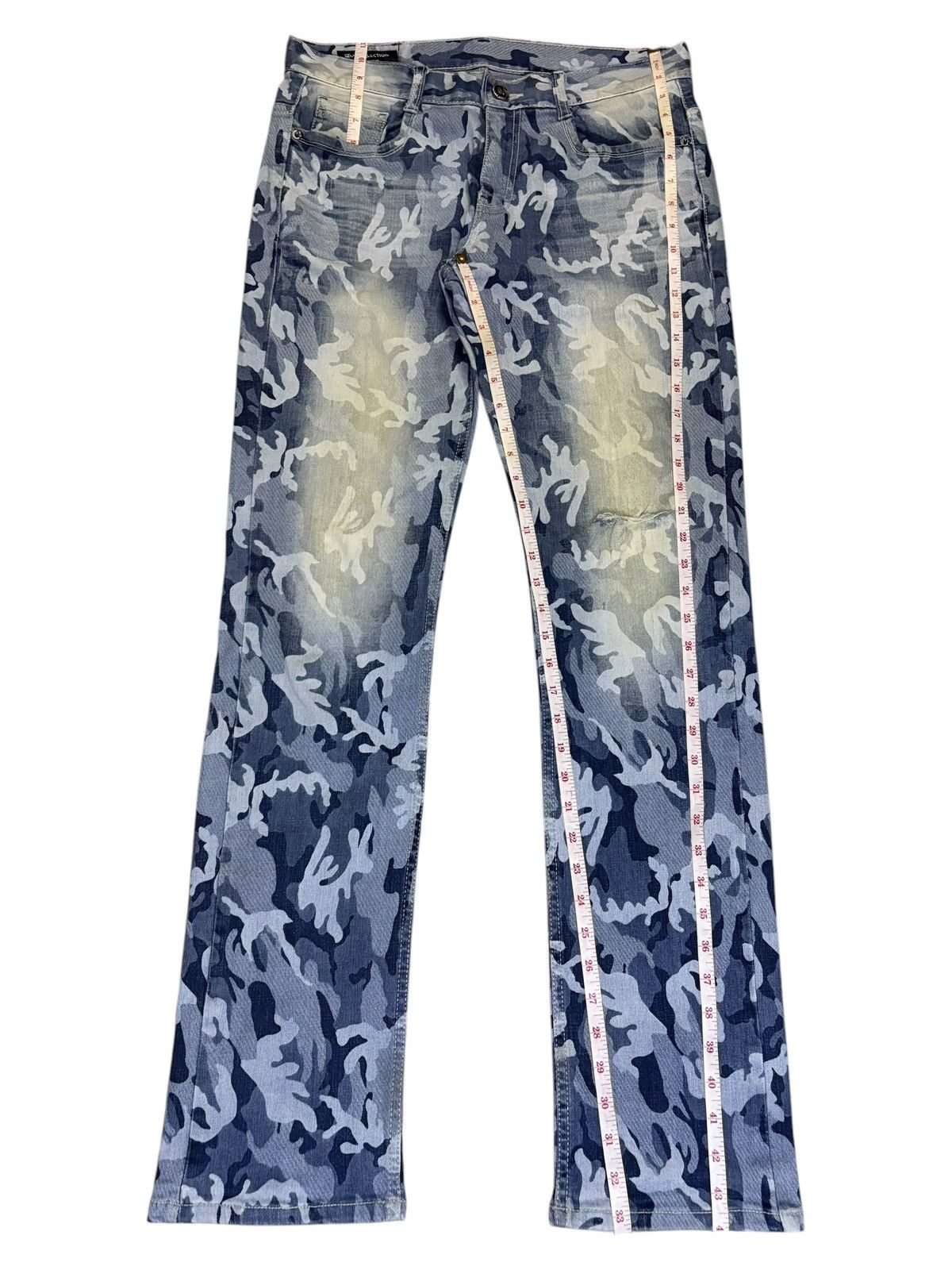 Japanese Brand Vintage Japanese Brand Army Navy Camo Distressed Jeans Size US 33 - 12 Thumbnail