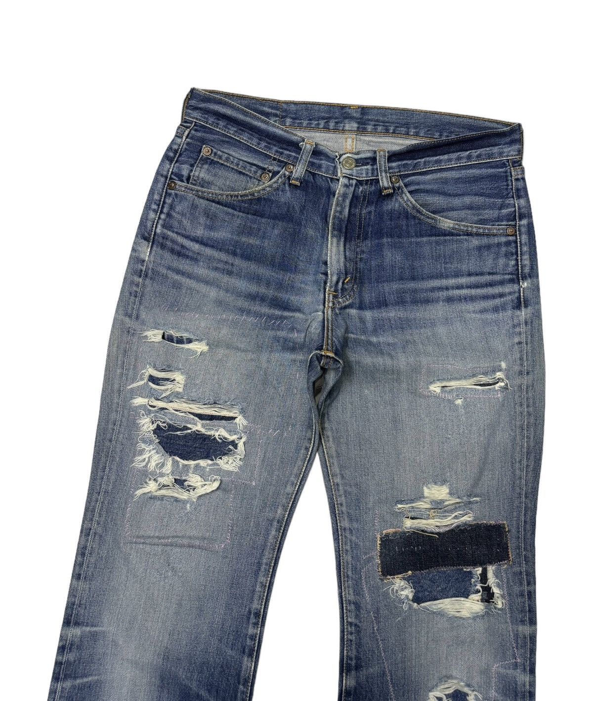 Levi's VINTAGE LEVIS 517 PATCHWORK DISTRESS FLARE JEANS Size US 32 / EU 48 - 7 Thumbnail