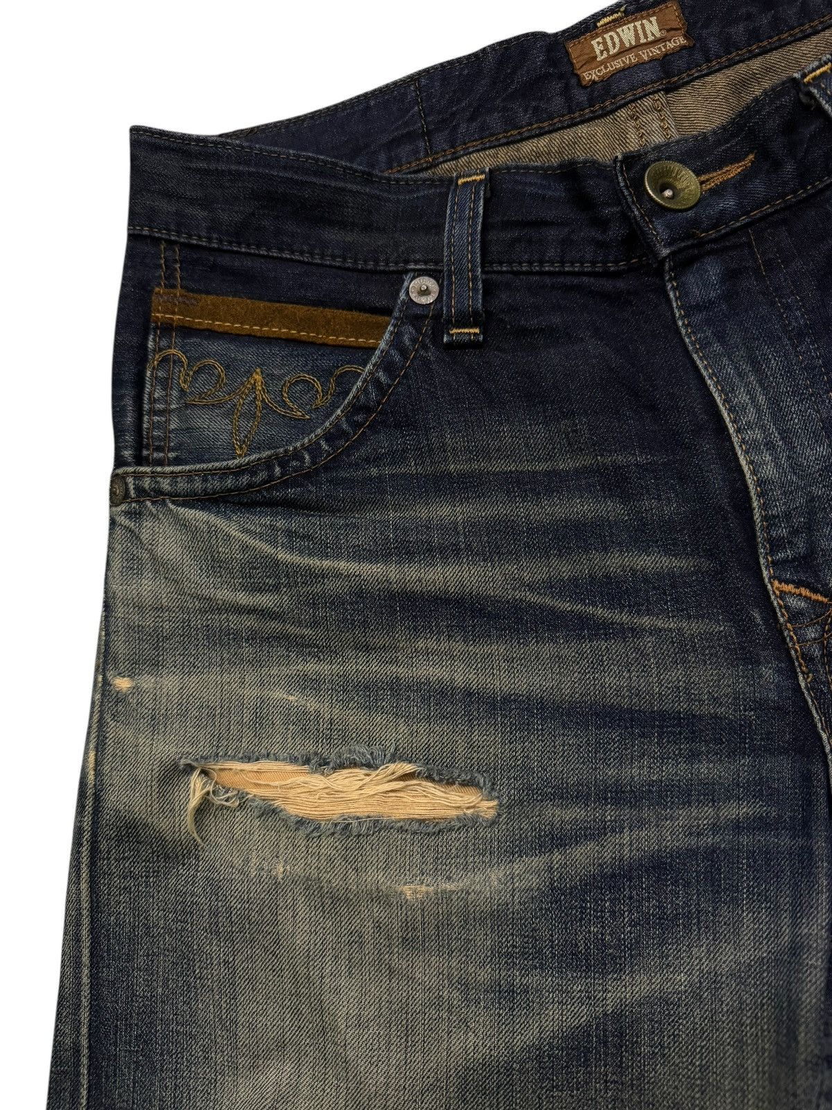 Edwin EDWIN 00s EVS403 Exclusive Vintage Japan Made Denim Jeans 33 Size US 33 - 9 Thumbnail