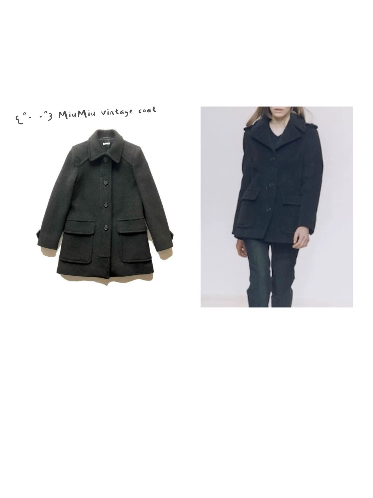 miu miu vintage wool coat archive