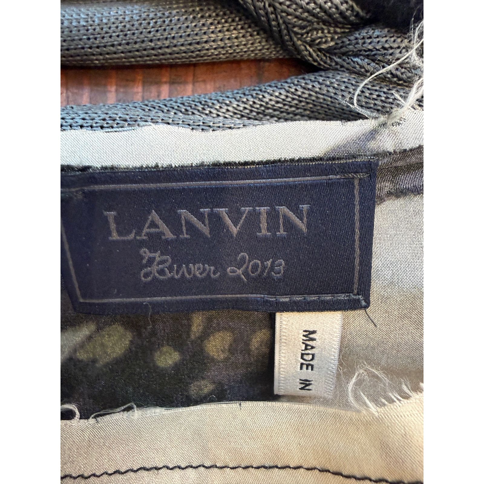 Lanvin Lanvin Alber Elbaz FW13 Silk Butterfly Print Fishtail Dress Size S / US 4 / IT 40 - 4 Thumbnail