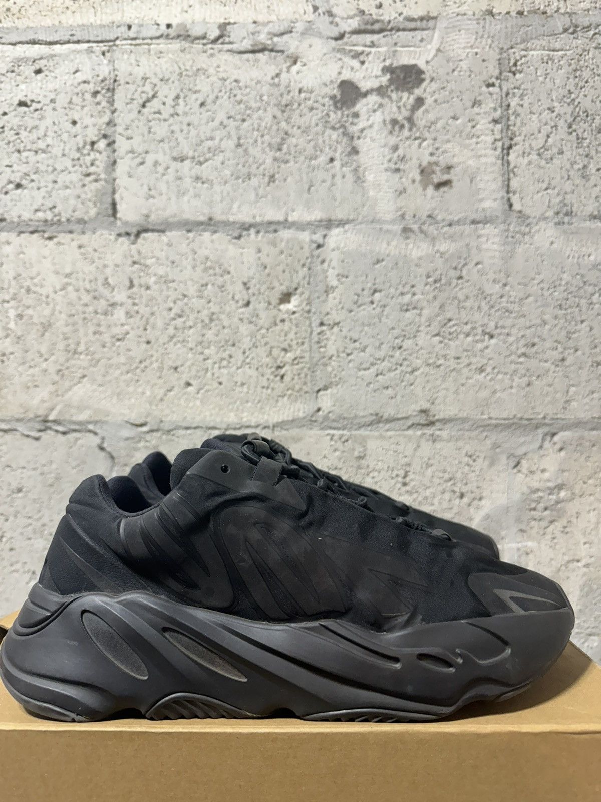 image of Adidas x Yeezy Season Yeezy 700 Mnvn Triple Black Shoes, Men's (Size 9)