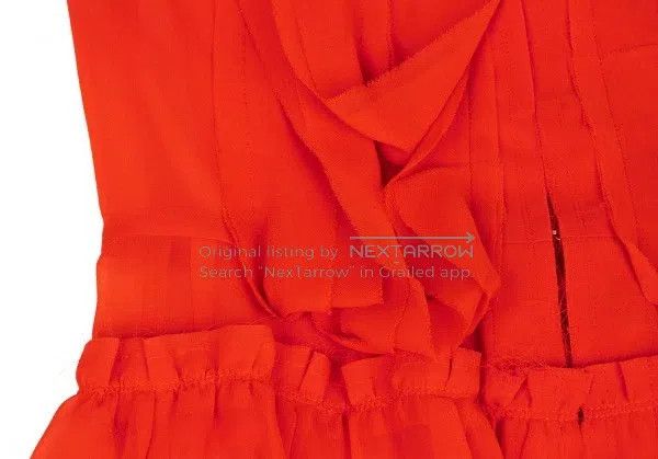 Comme des Garcons Comme Des Garcons size F Red Retro Ripped Fabric Design Dr Size XS / US 0-2 / IT 36-38 - 7 Thumbnail
