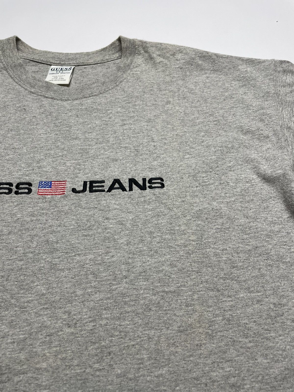Guess × Vintage Vintage GUESS🇺🇸JEANS embroidered logo t-shirt Size US XL / EU 56 / 4 - 3 Thumbnail