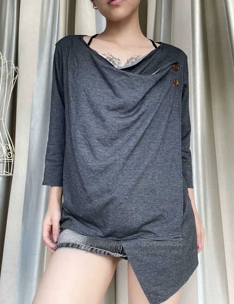Vivienne Westwood Vivienne Westwood Asymmetric Cowl Neck Knit Top Size M / US 6-8 / IT 42-44 - 3 Thumbnail