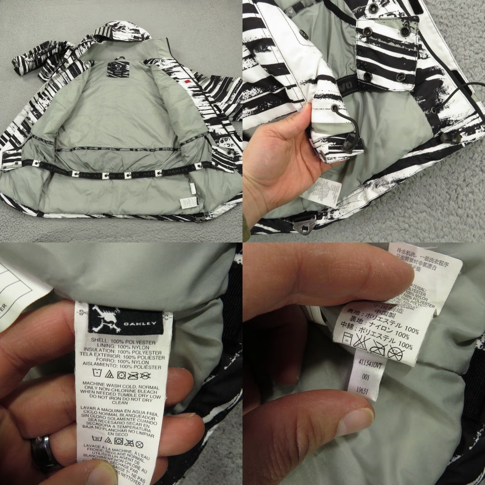 Oakley Oakley Jacket Mens Small Snowboard Digi Tiger Camo Black Ski Anorak Coat Zip Y2K Size US S / EU 44-46 / 1 - 8 Thumbnail