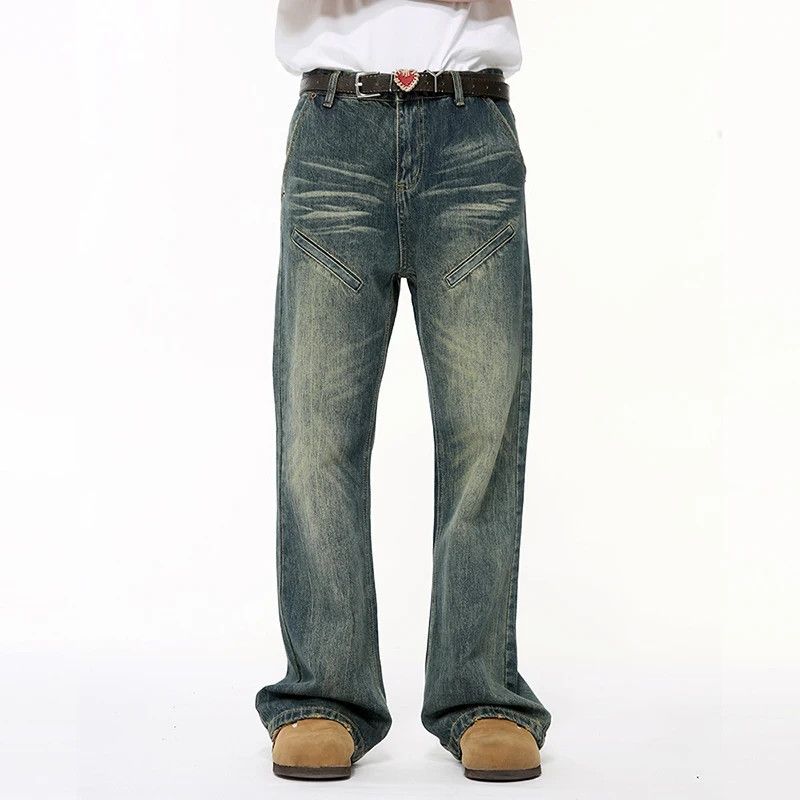 Jean × Vintage Vintage Worn-out Loose Flared Jeans Size US 31 - 1 Thumbnail