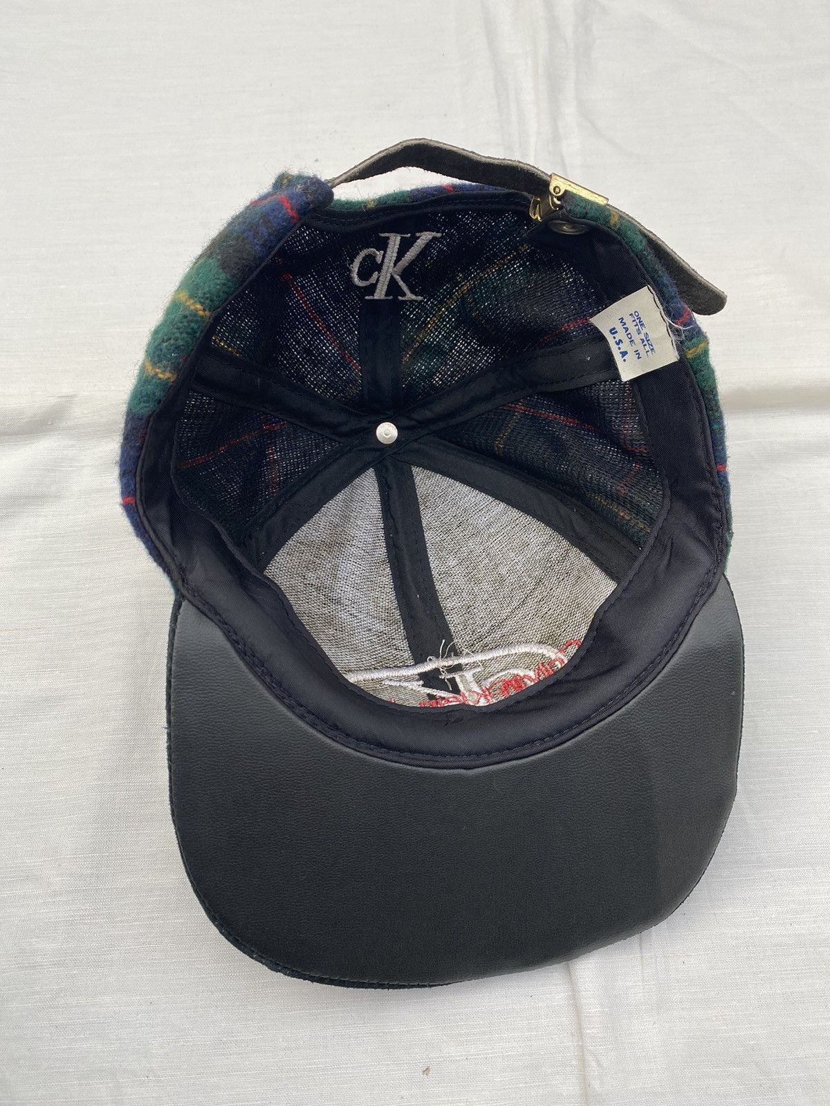 Calvin Klein × Vintage Vintage Calvin Klein Chekered Cap Size ONE SIZE - 4 Thumbnail