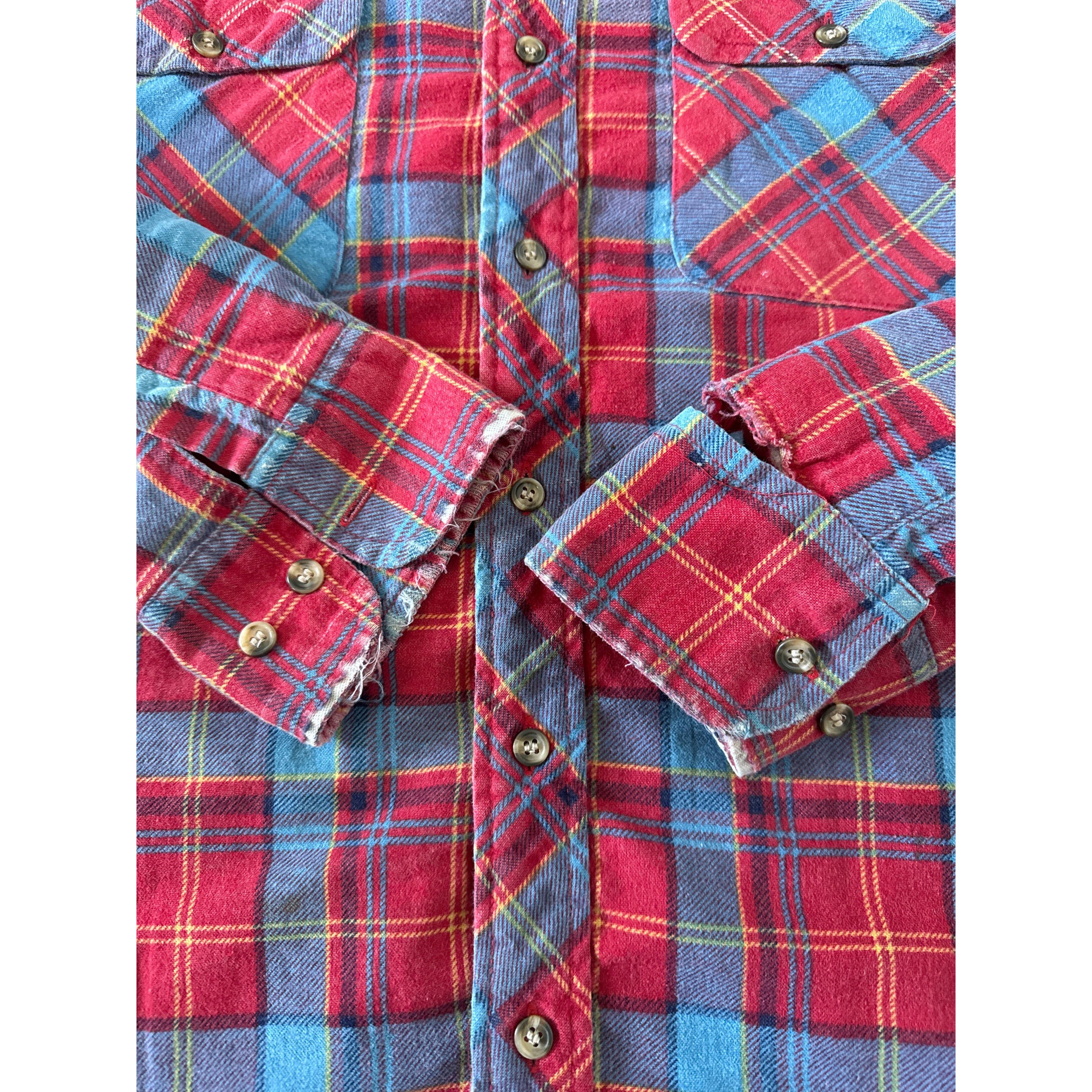 Vintage Vintage 90s Tradition Distressed Plaid Quilted Lined Flannel Size US M / EU 48-50 / 2 - 3 Thumbnail