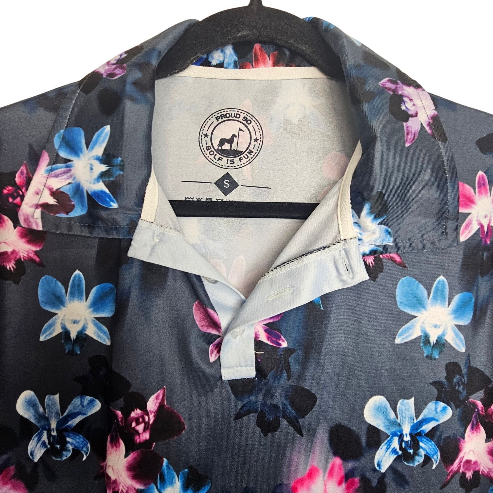 Propper Proud 90 Golf Polo Shirt Men S Dark Gray Floral Athletic Size US S / EU 44-46 / 1 - 2 Thumbnail