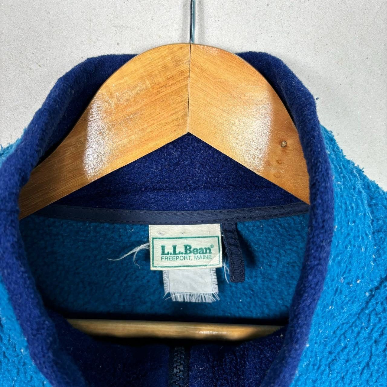 L.L. Bean Vintage 90s L.L. Bean Deep Pile Sherpa Fleece Jacket Blue L Size US L / EU 52-54 / 3 - 6 Thumbnail