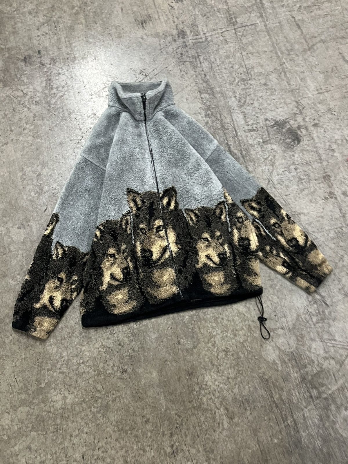 Vintage All over print fleece vintage wolf nature animals fall rare Size US M / EU 48-50 / 2 - 2 Thumbnail