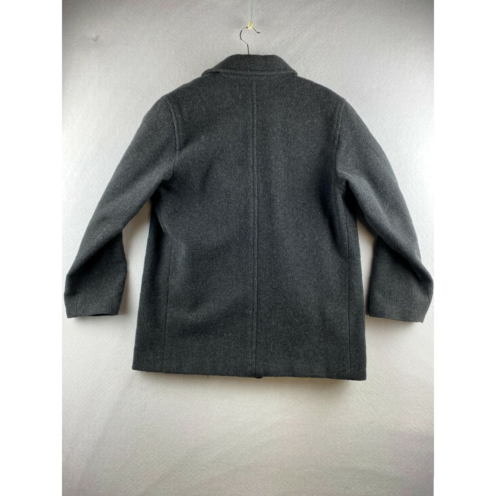 Vintage VINTAGE J. Percy Pea Coat Womens 14 Merino Wool Button-Up Coat Long Sleeve Gray 100% Merino Wool Blended All Seasons Pockets Dry Clean Only Womens Size XL / US 12-14 / IT 48-50 - 5 Thumbnail