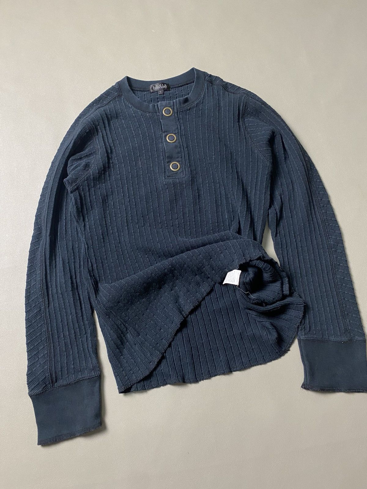 If Six Was Nine × Japanese Brand × Le Grande Bleu (L.G.B.) Vintage Louis Chavlon Big Button Longsleeve Size US M / EU 48-50 / 2 - 2 Thumbnail