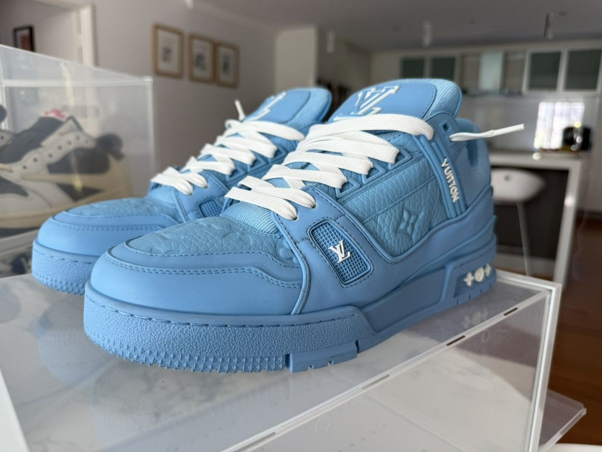 Louis Vuitton Embossed Monogram Blue Louis Vuitton Trainers. Size US 9.5 / EU 42-43 - 6 Thumbnail