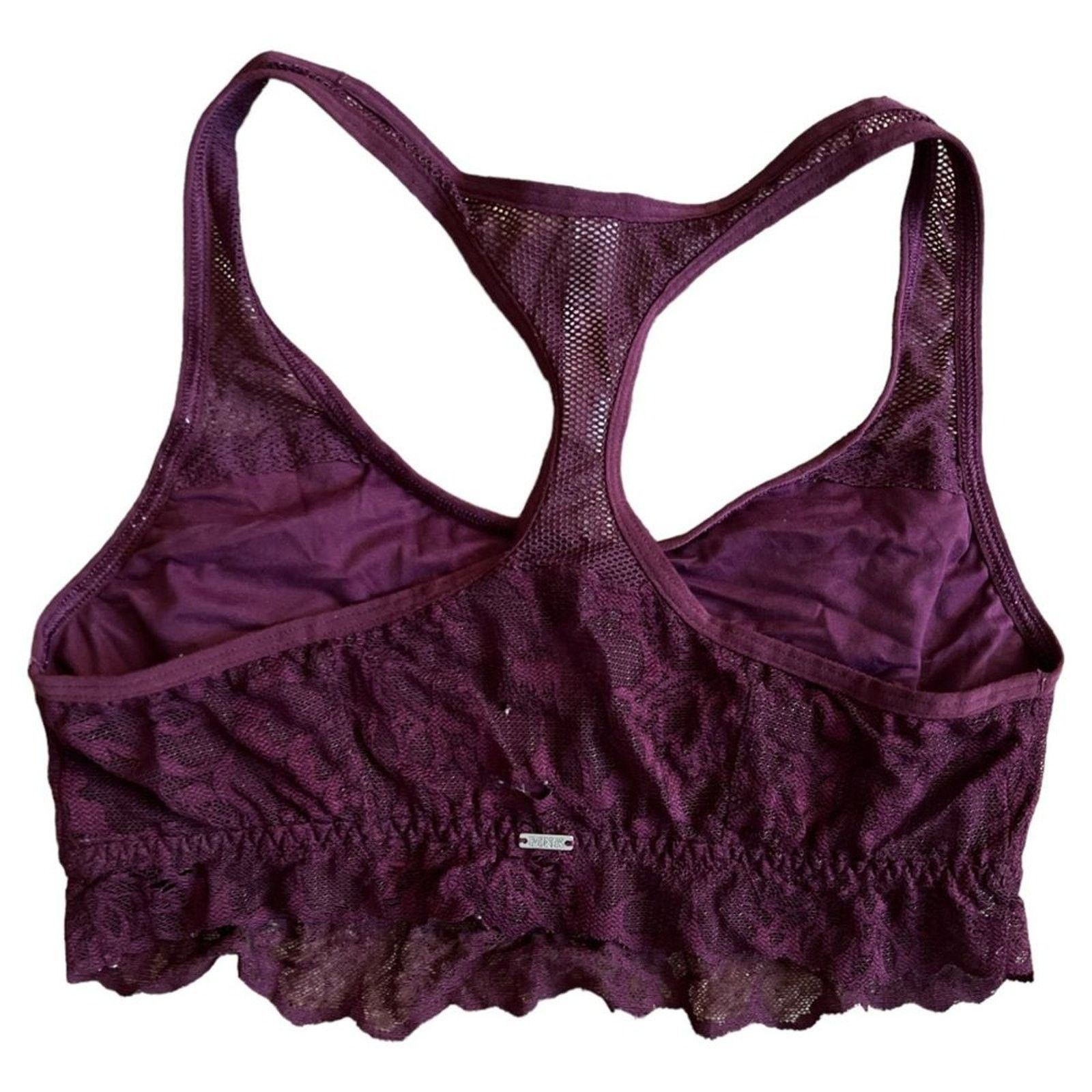 Victoria's Secret VICTORIA'S SECRET PINK Burgandy Lace Racerback Bralette, S Size ONE SIZE - 3 Thumbnail
