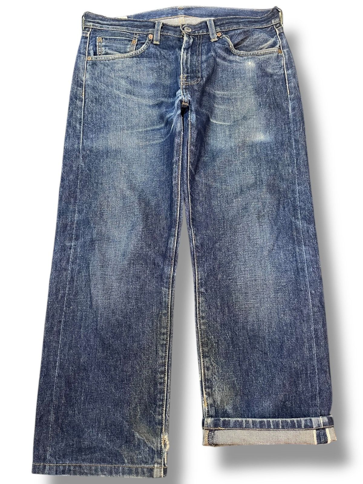 Le Grande Bleu (L.G.B.) × Levi's × Levi's Vintage Clothing Levi’s 505 Big E Selvedge Denim Size US 33 - 1 Thumbnail