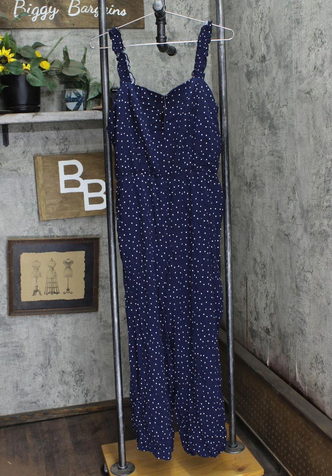 Other NWT GL by Gibsonlook Jumpsuit 14191 L Navy Blue Polka Dot Size 36" / US 14 / IT 50 - 1 Thumbnail