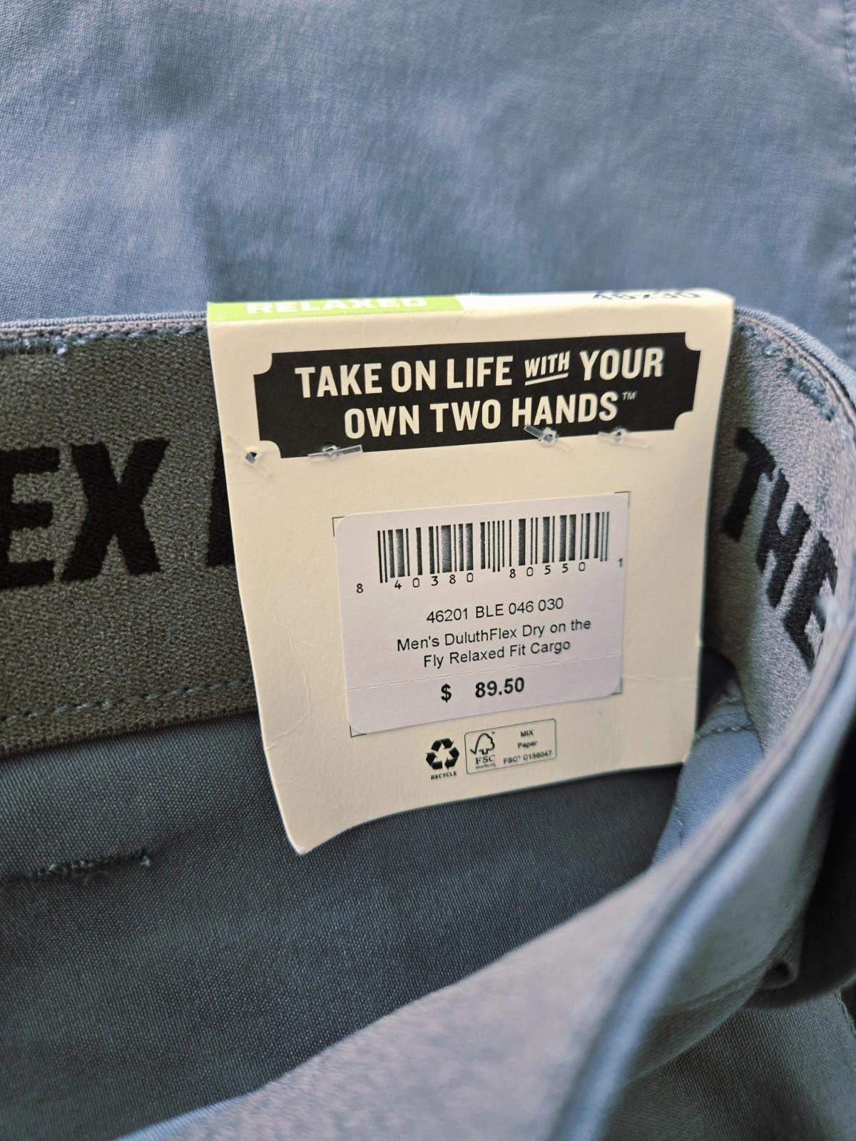 Duluth Trading Company Duluth Flex DOTF Relaxed Fit Cargo Pants Men's 46x30 Blue Size US 44 / EU 60 - 5 Thumbnail