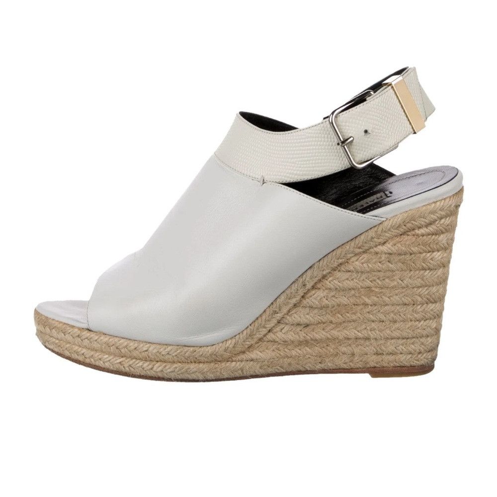 Balenciaga Balenciaga Gray Monochromatic espadrille wedges Mules ankle Size US 8 / IT 38 - 1 Thumbnail