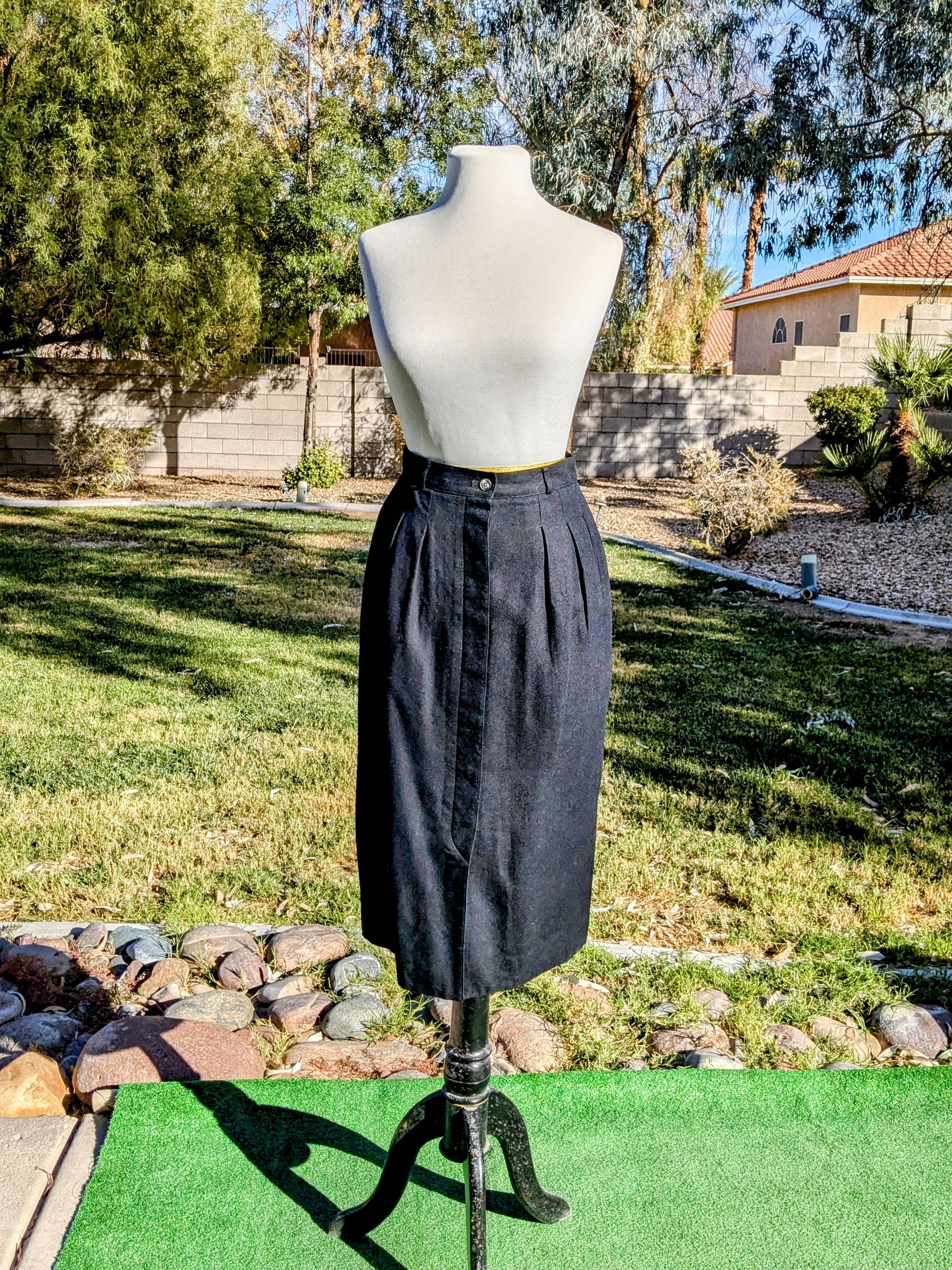 Liz Claiborne Liz Claiborne Petites Vintage Silk Pockets Button-Down Skirt Size 28" / US 6 / IT 42 - 1 Thumbnail