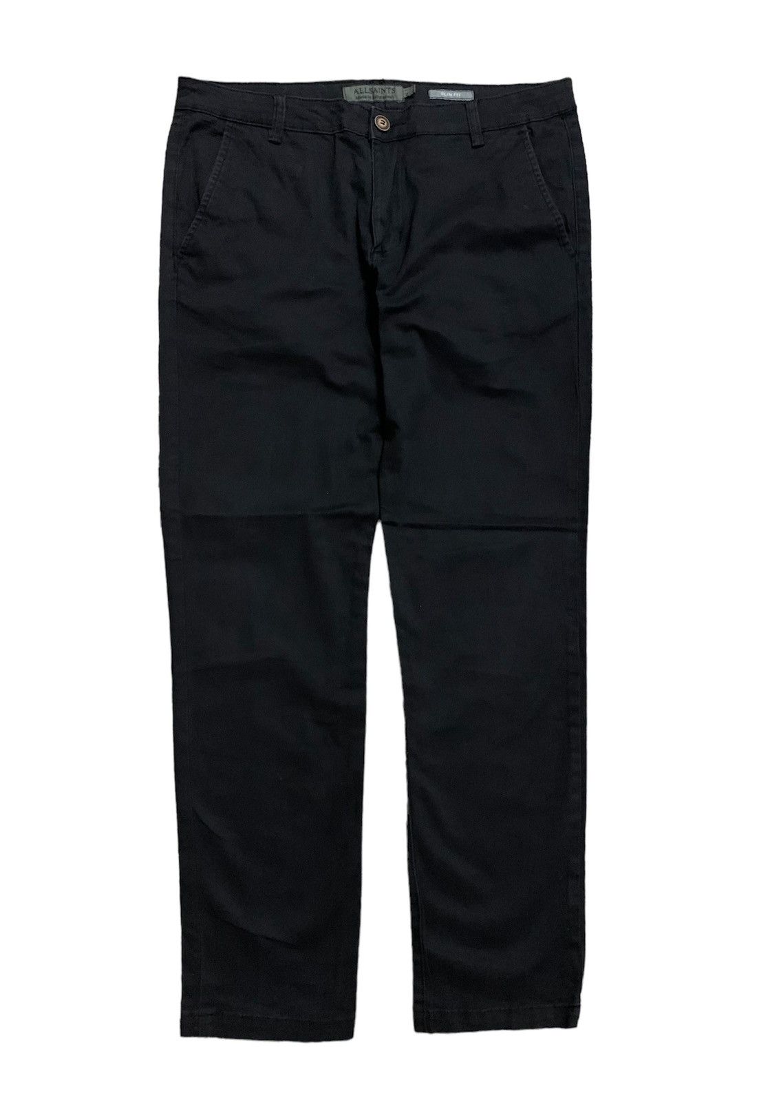 Allsaints × Japanese Brand Vtg AllSaints Slack Black Slim Fit Size US 32 / EU 48 - 1 Thumbnail