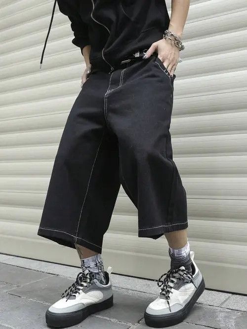 Jean VINTAGE Y2K DRIP denim shorts jorts Size US 34 / EU 50 - 3 Thumbnail