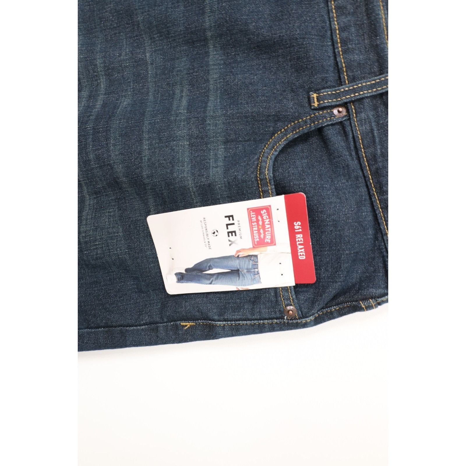 Levi's New Levis Mens Stretch Relaxed Fit Wide Leg Jeans 50x30 Size US 44 / EU 60 - 6 Thumbnail