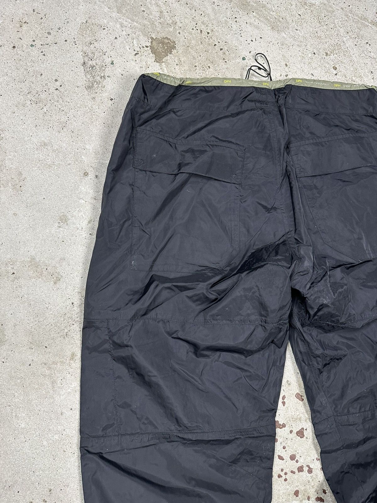 Diesel × Vintage Vintage 90s Diesel ParachutecH Black Track Pants Baggy Size US 34 / EU 50 - 15 Thumbnail