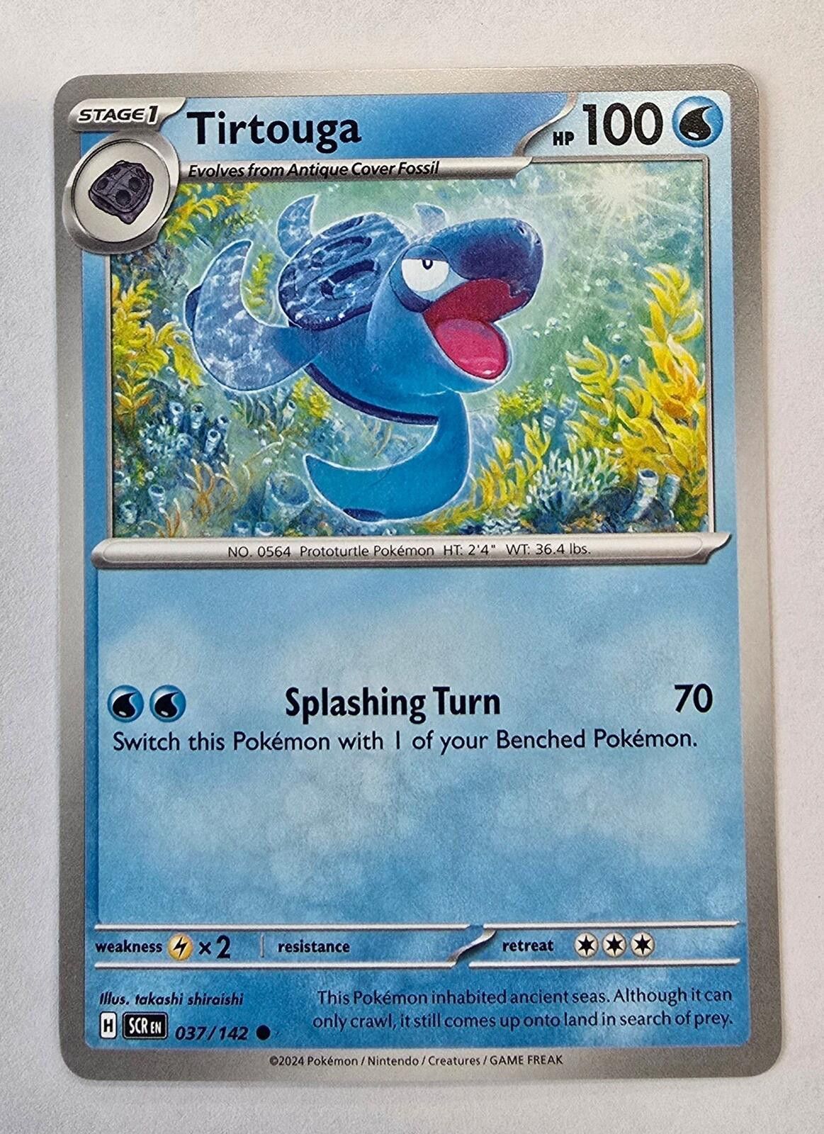 Pokemon Tirtouga card 037/142 Stellar Crown Size ONE SIZE - 1 Thumbnail