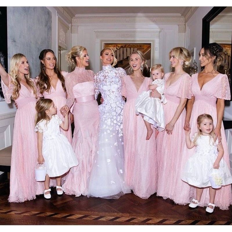Alice + Olivia Alice + Olivia Charlsie Smocked Lace Maxi Dress Pink size 4 Size S / US 4 / IT 40 - 16 Thumbnail