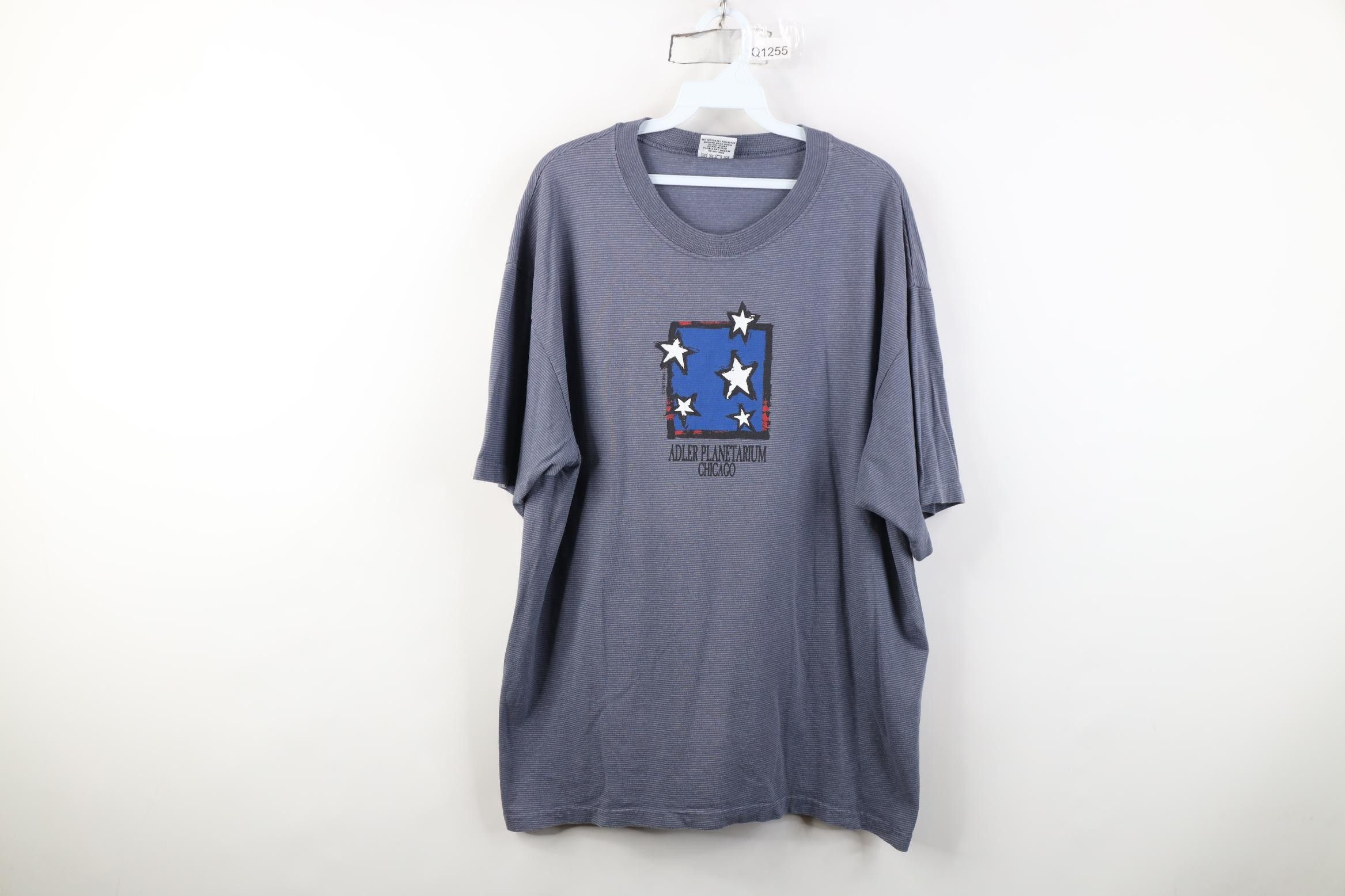Vintage Vintage 90s Streetwear Adler Planetarium Chicago T-Shirt USA Size US XL / EU 56 / 4 - 1 Thumbnail