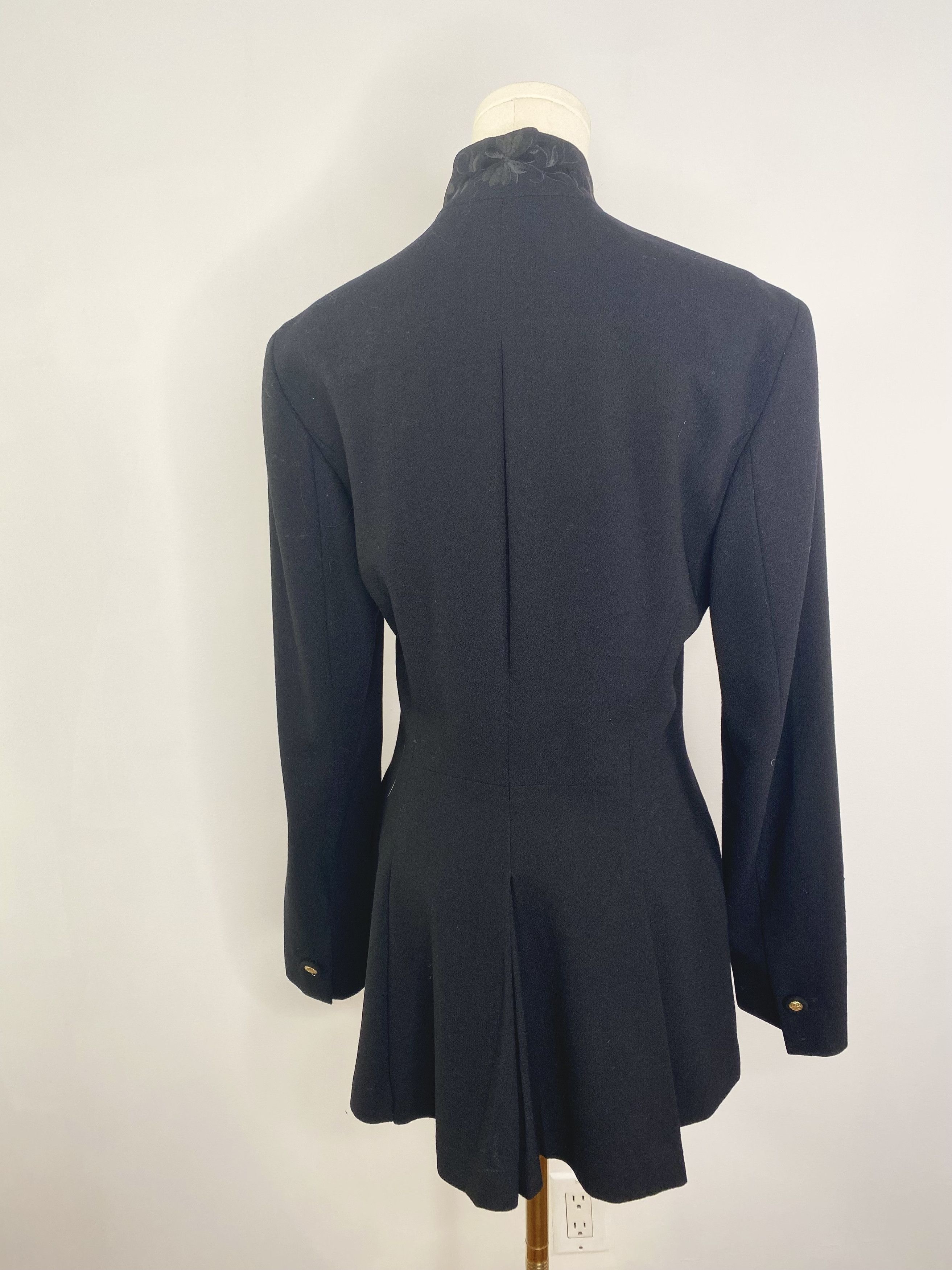 Designer Black & Gold Military Tailor Jacket - Jessica Size L / US 10 / IT 46 - 12 Thumbnail