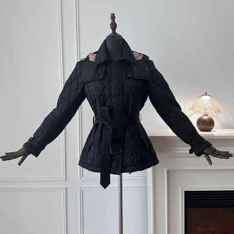 Burberry Burberry Black Women's Quilted Jacket Size L / US 10 / IT 46 - 1 Thumbnail