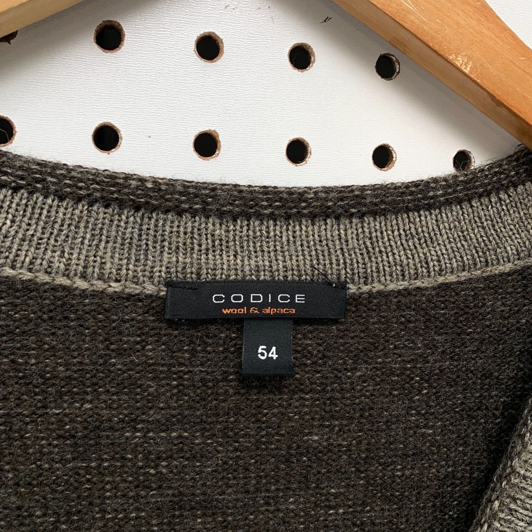 Vintage VINTAGE Codice Alpaca Wool Cardigan Sweater Mens Size L Brown Button Tight-Knit V-Neck Made in Italy Size US L / EU 52-54 / 3 - 7 Thumbnail