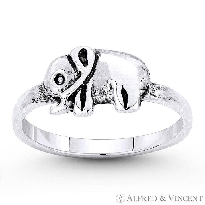 Other Baby Elephant Charm Ring in .925 Sterling Silver Size 9 Size ONE SIZE - 1 Preview