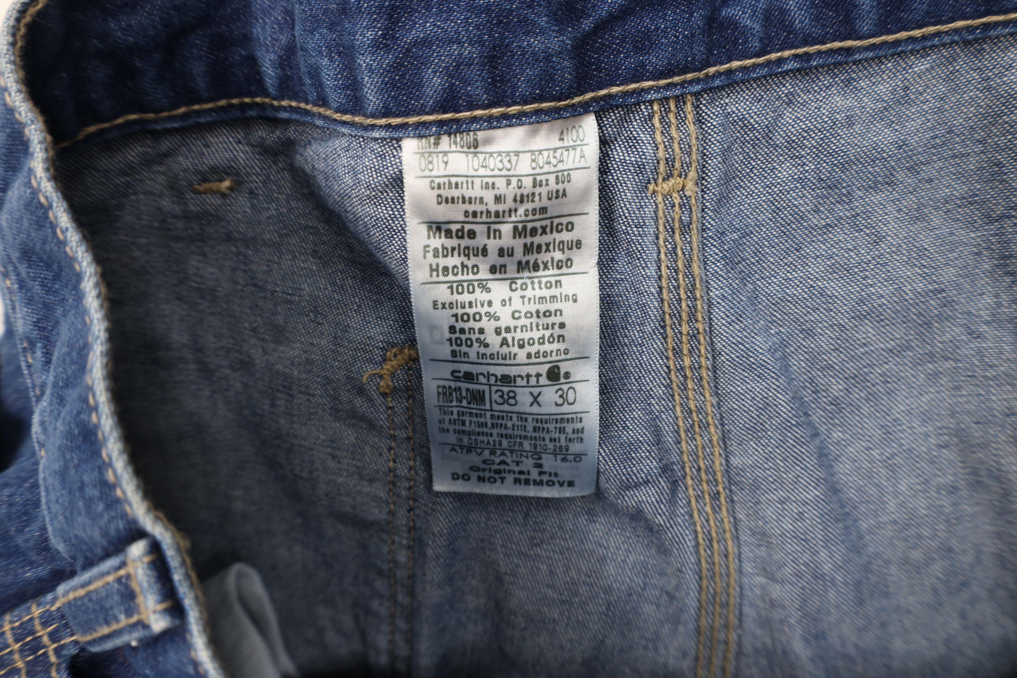 Carhartt Vintage Y2K Carhartt FR Resistant Wide Leg Dungaree Jeans Size 38" / US 16 / IT 52 - 8 Thumbnail