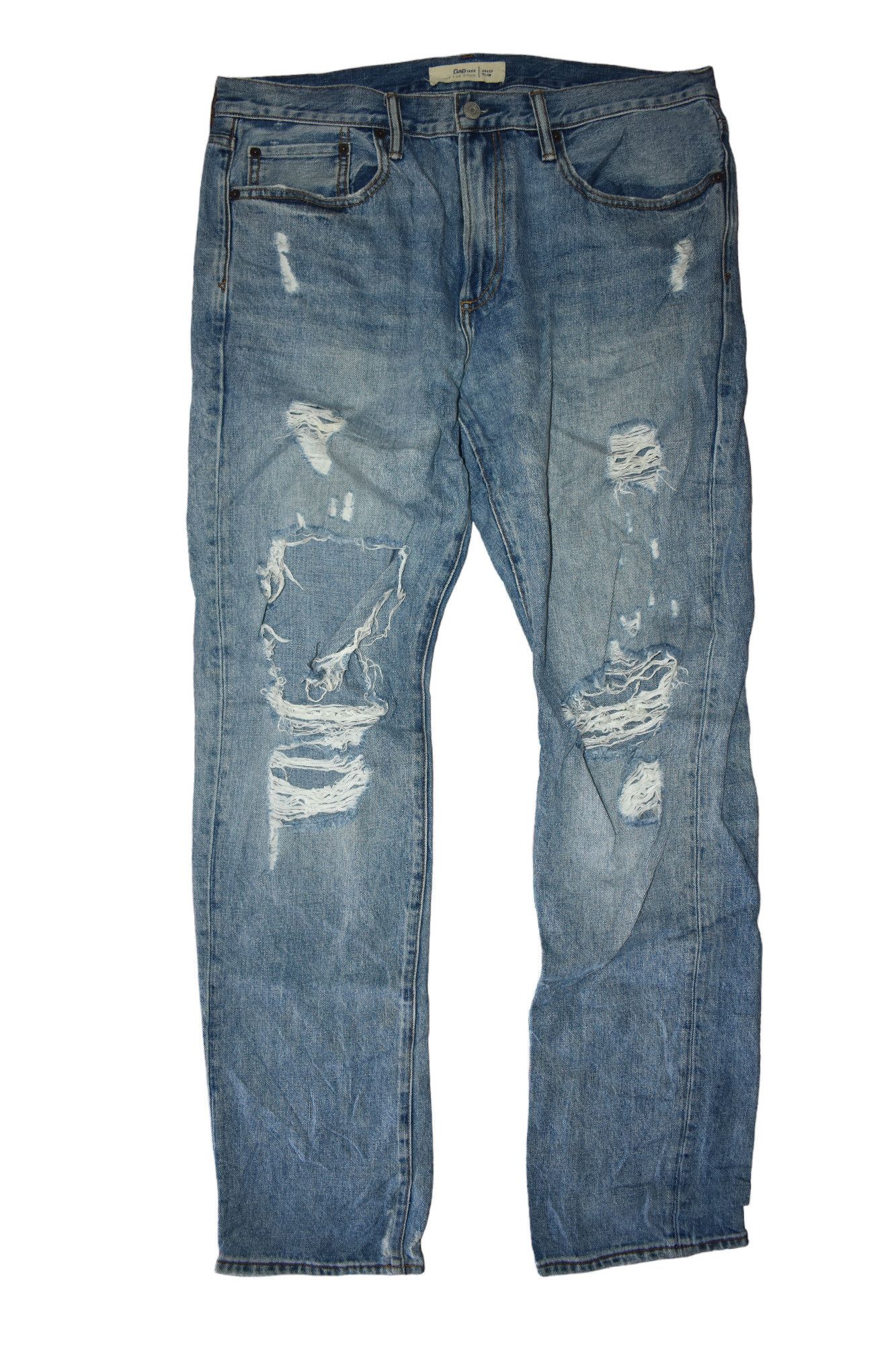Gap Rare Distress Denim Gap Size 34 Size US 34 / EU 50 - 1 Thumbnail