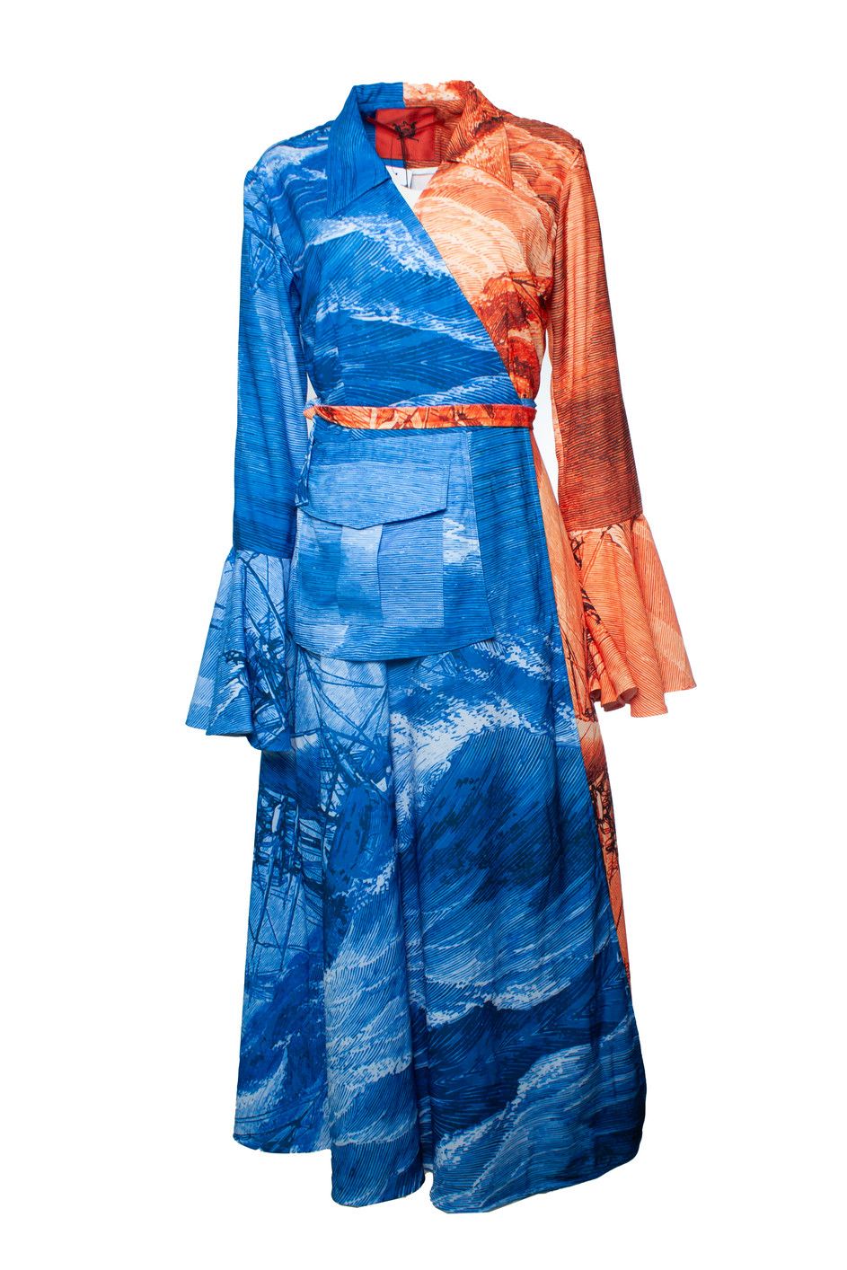 Thebe Magugu Thebe Magugu, printed poplin midi wrap dress Size M / US 6-8 / IT 42-44 - 1 Thumbnail