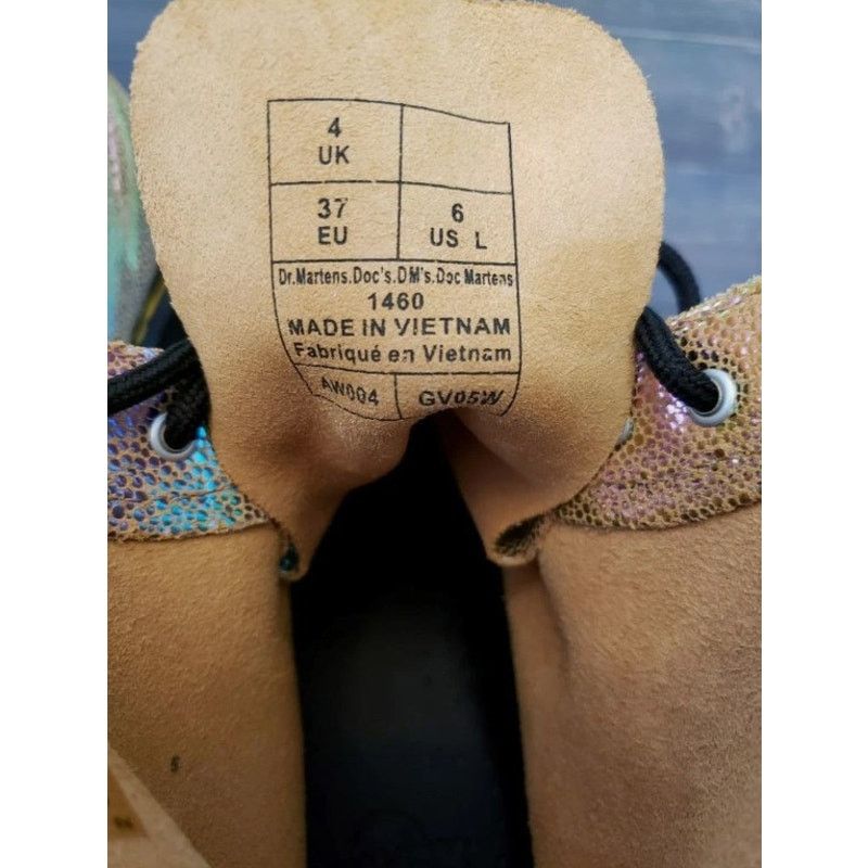 Dr. Martens Dr Doc Martens Rainbow Ray Gold Suede Leather 1460 Boots 6 Size US 6 / IT 36 - 7 Thumbnail