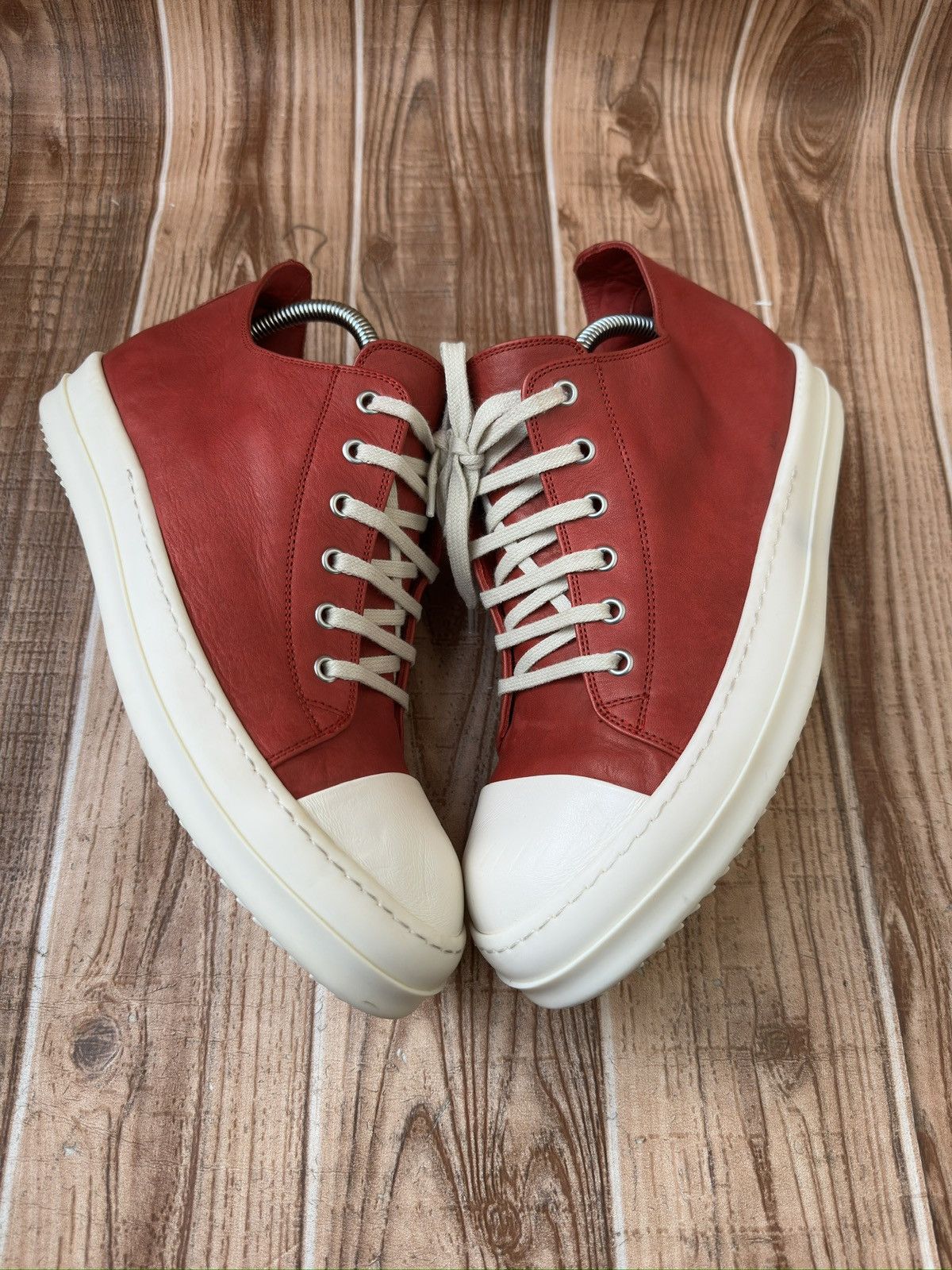 Rick Owens Rick Owens Ramone Low Cardinal Red. Size US 9 / EU 42 - 4 Thumbnail