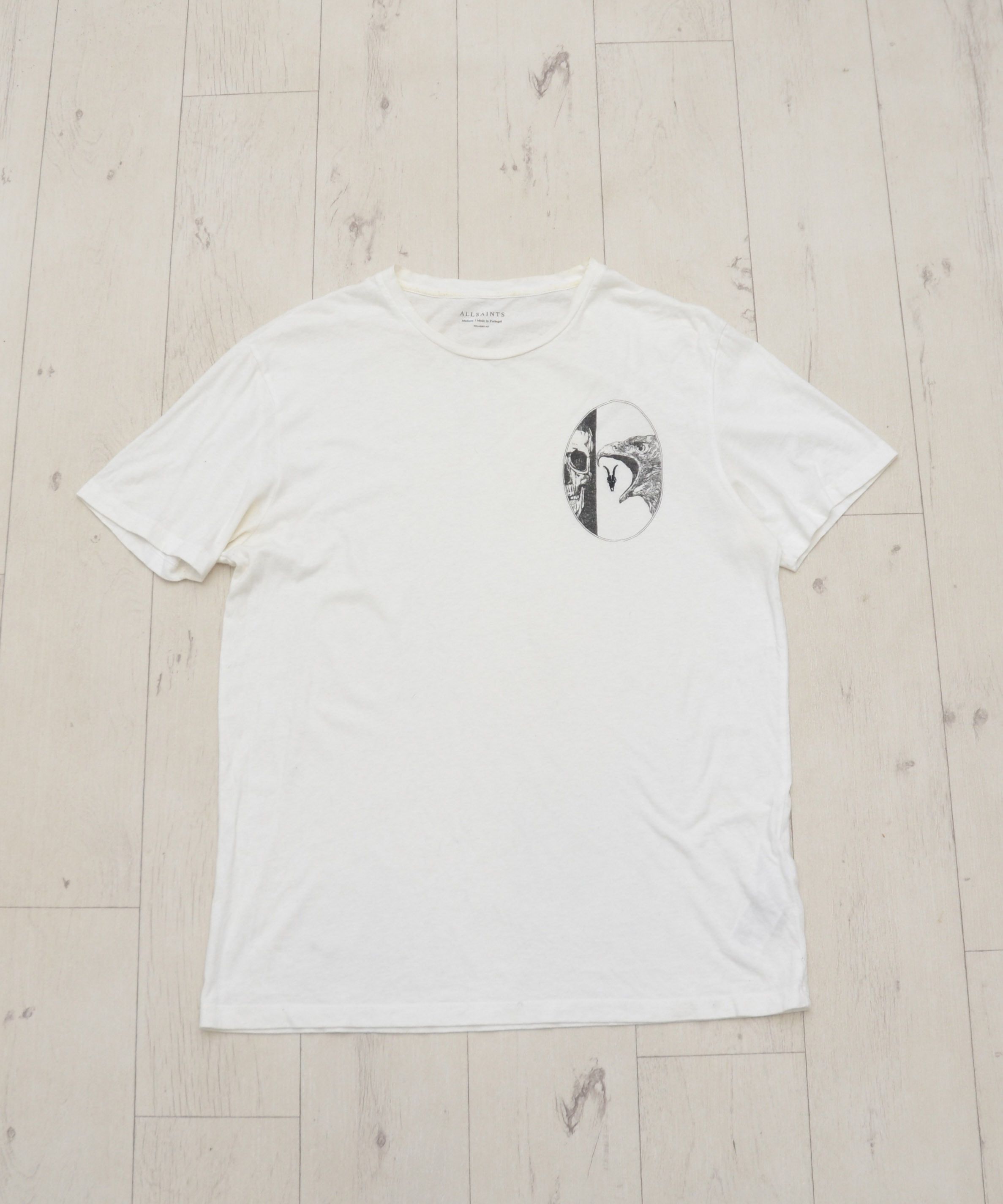 Allsaints AllSaints Raptor Reap Graphic T-Shirt White Y2K Size US M / EU 48-50 / 2 - 1 Thumbnail