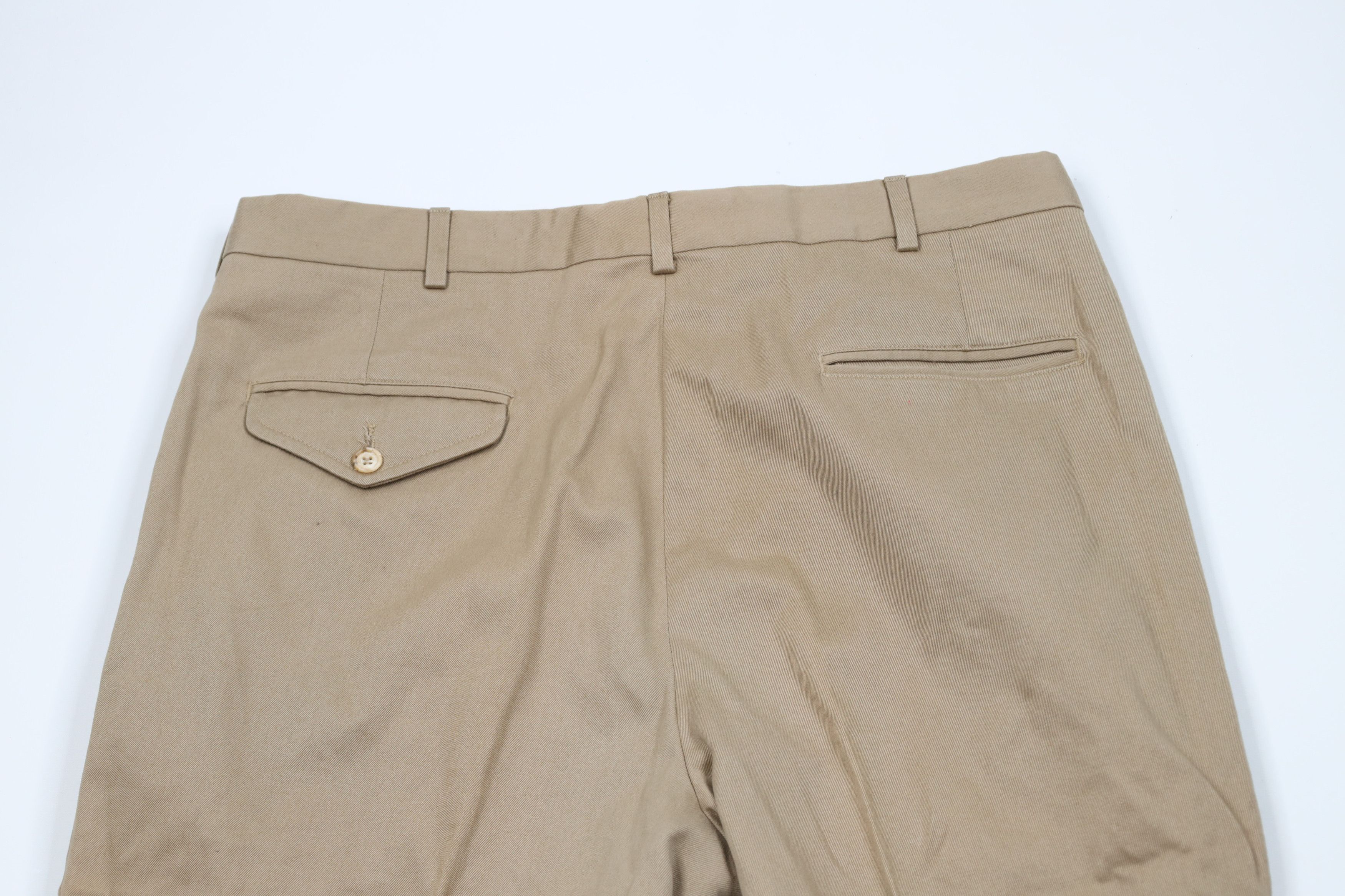 Lands' End × Vintage Vintage 70s Lands End Heavy Wide Leg Chino Pants Beige USA Size US 36 / EU 52 - 11 Thumbnail