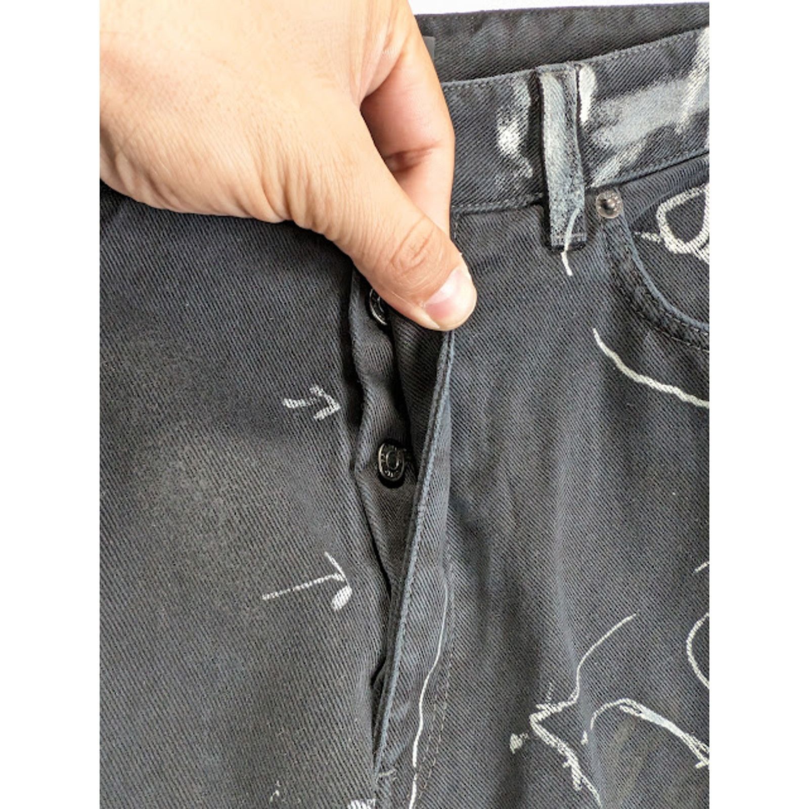 Balenciaga o1rshd1 Q:2 / Baggy Pants / Jeans in Black Size US 32 / EU 48 - 7 Thumbnail